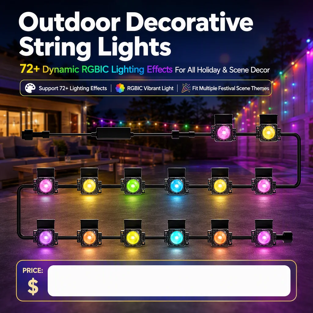 Outdoor Lighting Under Eaves - 300FT Permanent Outdoor Lights,RGB Eaves Light