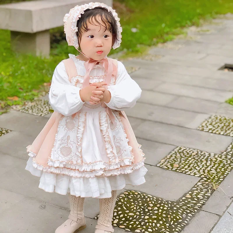 Autumn Spanish Princess Dress Children Thanksgiving Outfits Christmas Outfit Toddler Girl Clothes  Boutique Kids Clothing