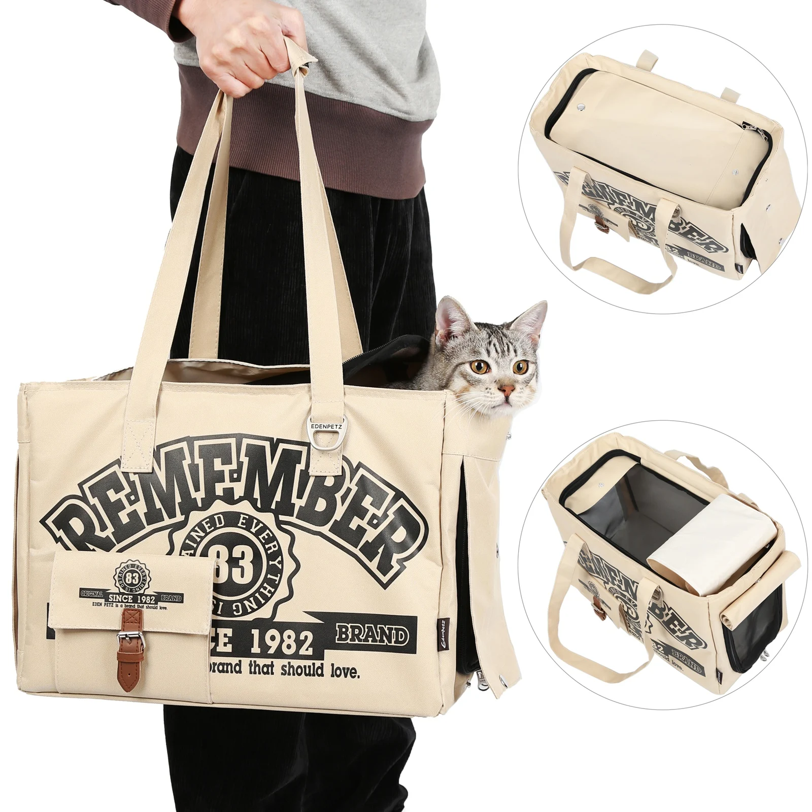 Load 7KG Airline Approved Transport Carrying For Cat Dog Pet Carrier Bags Hidden Luxury British Style