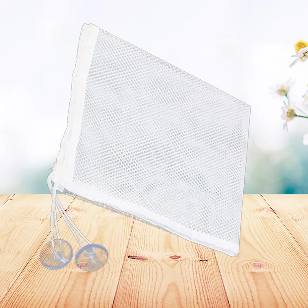 2 Stück Premium Material Mesh Bag Spielzeug hängen Bad Lagerung Wasser ablauf Badewanne Organizer Saugnapf