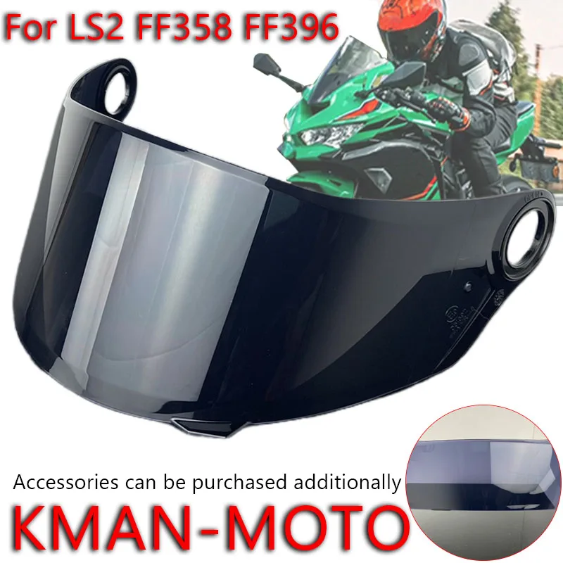 FF396 Motorcycle Helmet Visor for LS2 FF358 FF396 High Strength PC Anti-UV Anti-Scratch Wind electroplated Visera Casco Moto