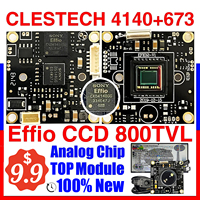 100%New CHIP 4140+673 CLESTECH Sony Effio-E CCD Circuit Board HD CCTV CAMERA 32*32 Monitor Analog Module Microscope DIY CLESTECH