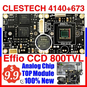 100% Nieuwe CHIP 4140 + 673 CLESTECH Sony Effio-E CCD Printplaat HD CCTV CAMERA 32*32 Monitor Analoge Module Microscoop DIY CLESTECH