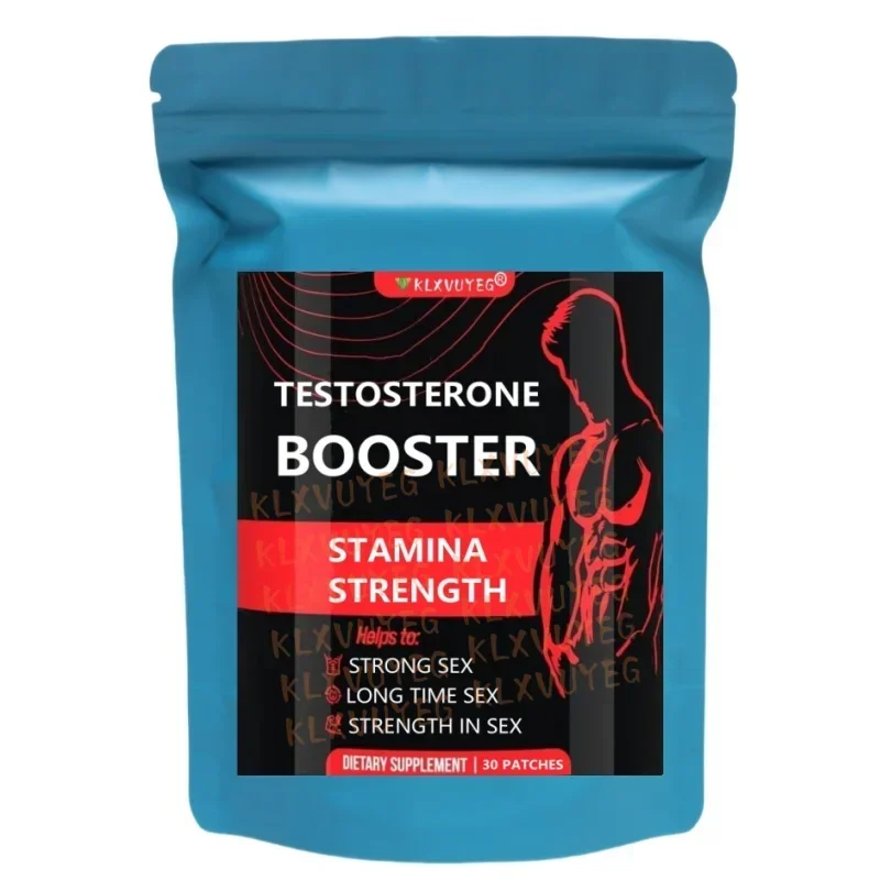 Strongest Testosterone Booster - Increase Strength, Stamina, Energy - Endurance Test Booster, Maca, Shilajit, 30 Patches/bag