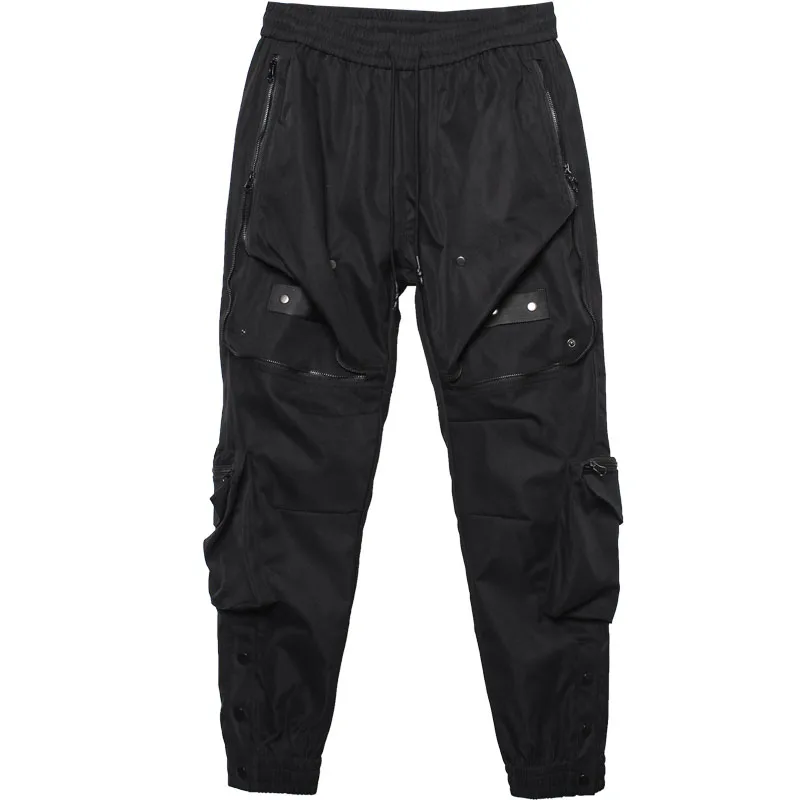 Designer Design Techwear Large Pocket Ankle Banded Working Pants Personality Stitching Dark Trendy Loose Tactics
