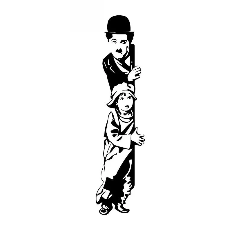 

Car Stickers Fashion Art Decoration Chaplin Kids Window Decals Cute Cartoon Car Stickers Waterproof Black/white,17cm*4cm