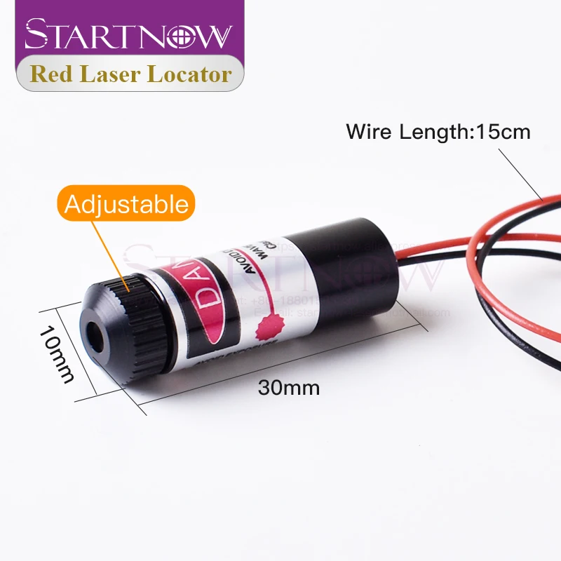 Startnow Laser Beam Pointer Set 10*30 Red-Black Line 650nm Red Dot Locator For CO2 Engraver Marking Alignment Laser Positioning