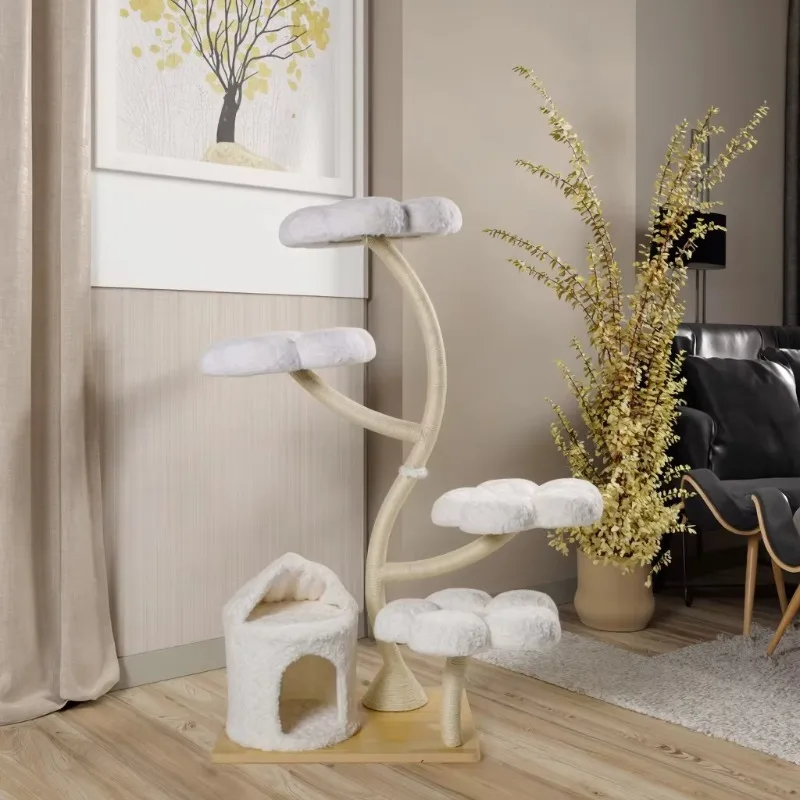 

Custom kapok pet furniture cat climbing frame nest jumping platform