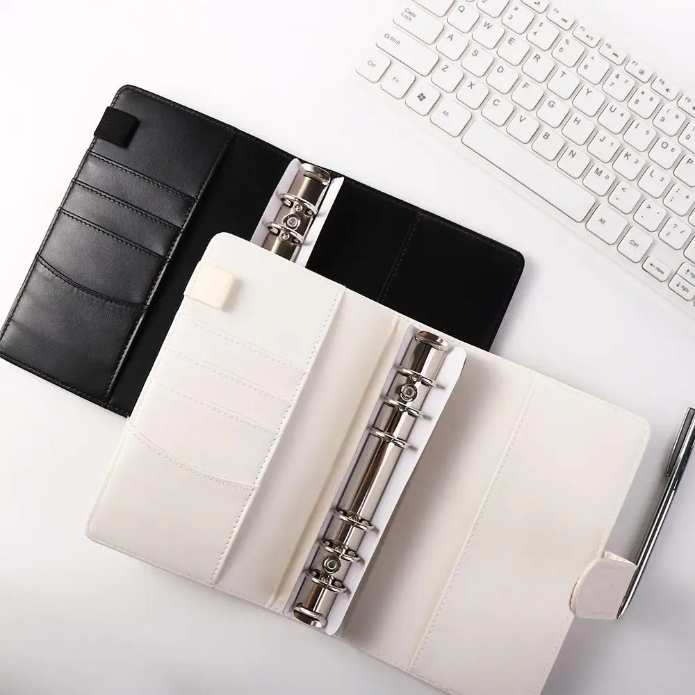 Supplies Stationery 6 Ring PU Leather A6 Notebook Crocodile Pattern Binder Cover Notepad Cover Loose-Leaf Cover Notebook Cover