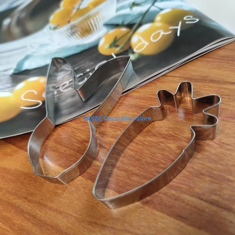 B0KC Biscuit Cookie Cutter Pastry Tools Stainless Steel of Easter Bunny