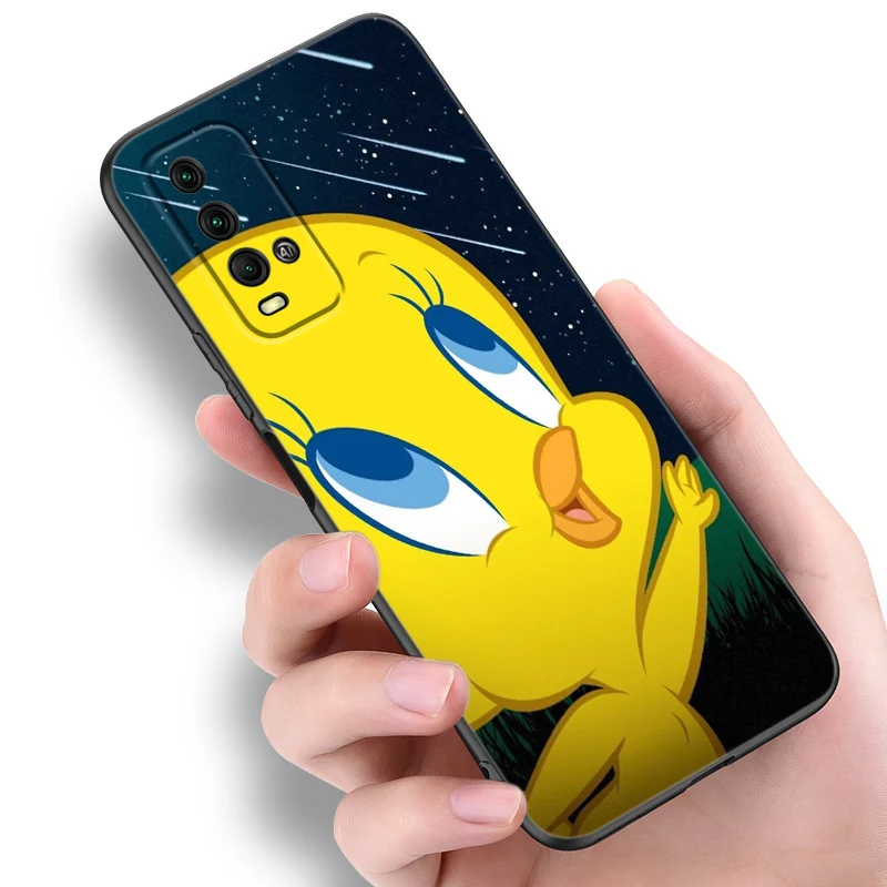 Yellow Cartoon Bird Black Silicone Phone Case For Redmi 10 Prime A1 A2 Plus K30 K40 Gaming K60 Pro 9 9A 9C 9T 10A 10C 12 12C 13C image 4