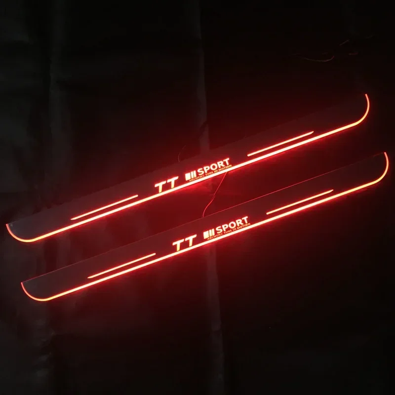 Car LED Door Sill Scuff Plate For Audi TT 8n 8j 8s mk1 mk2 mk3 Exterior Parts Pathway Dynamic Welcome Pedal Light