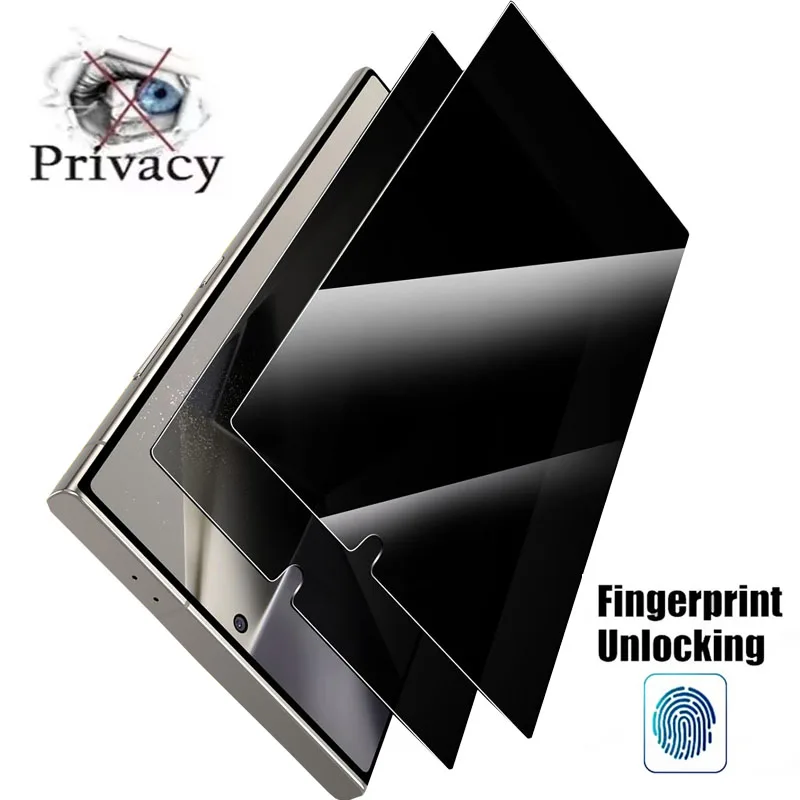 

2PCS Privacy Screen Protector For Samsung Galaxy S25 S24 Ultra Anti-Spy Tempered Glass S23 S22 Plus S21 Protective Glass