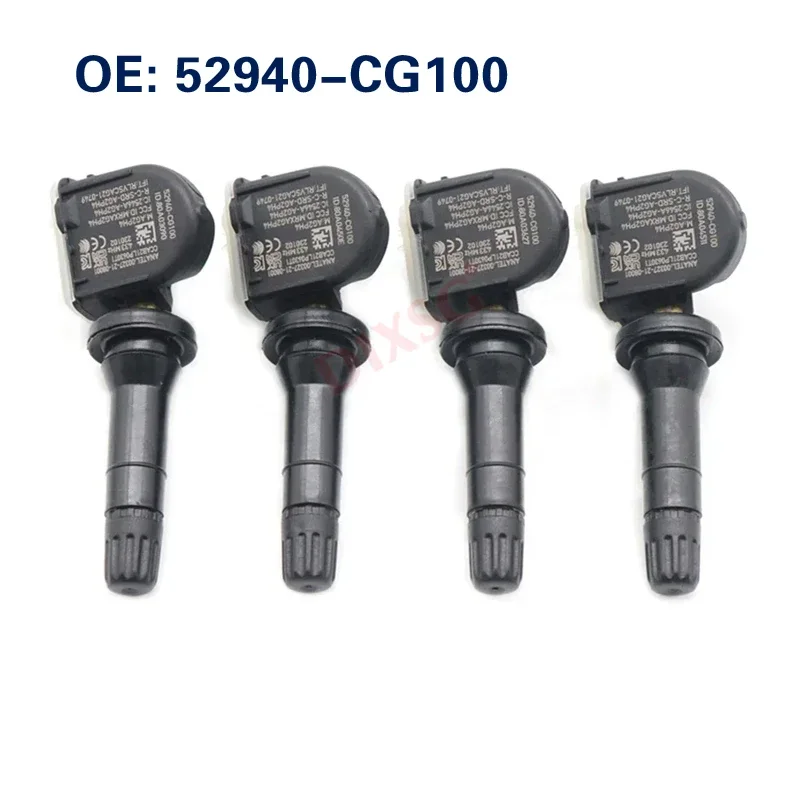

Комплект из 4 датчиков давления в шинах TPMS 52940-CG100 для Hyundai Staria и Kia EV6 2021-2023, 433 МГц, 52940CG100