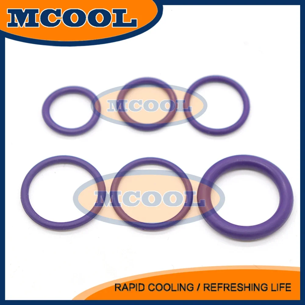 Peças de carro ar condicionado arruela de borracha variedade 270 pc/set para r22 r134a roxo vedação o-ring juntas 18 tamanhos peças padrão