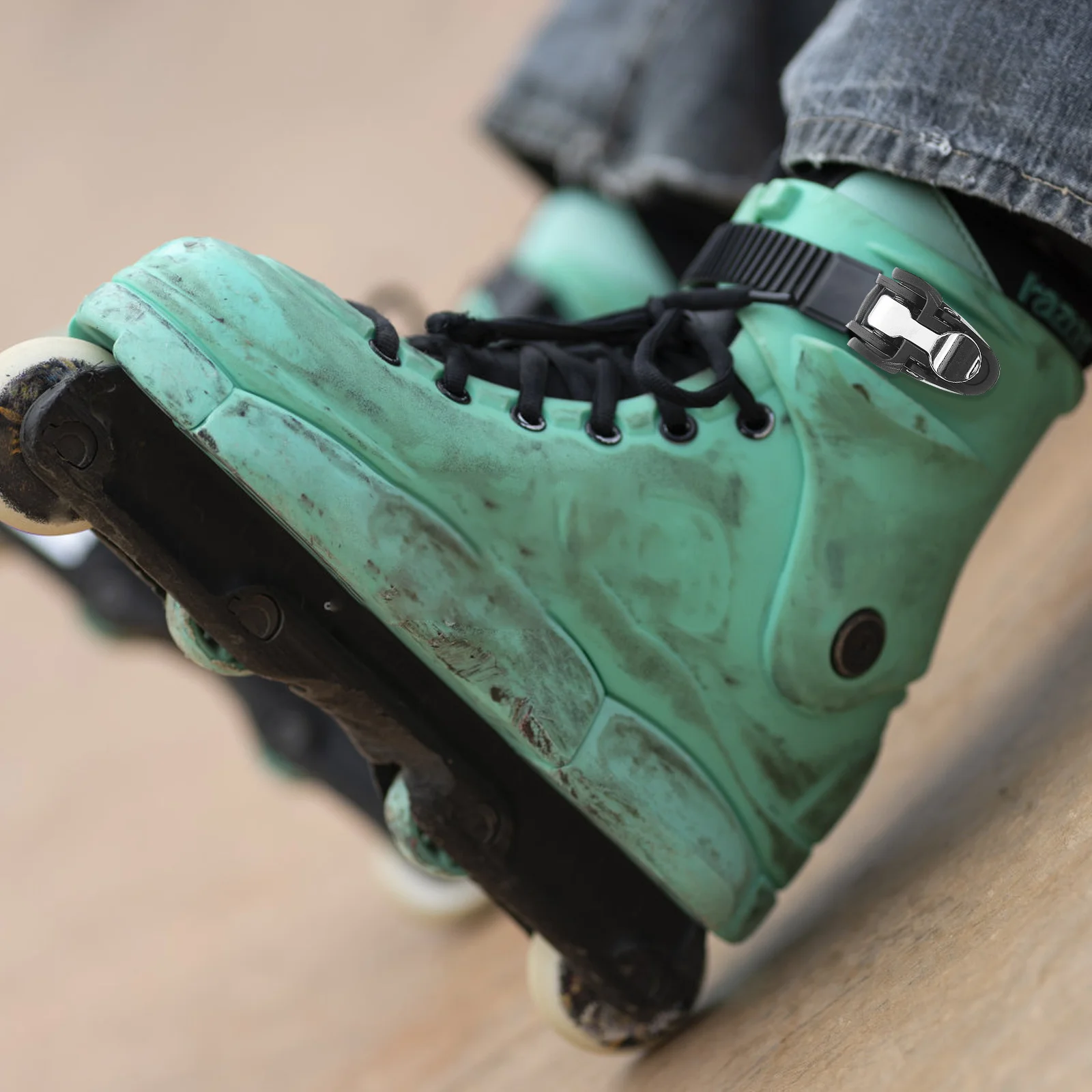 2pcs Roller Skate Accessories Black Replacement Buckle for Inline Skating Universal Fit Adjustable Fixing Parts Lightweight