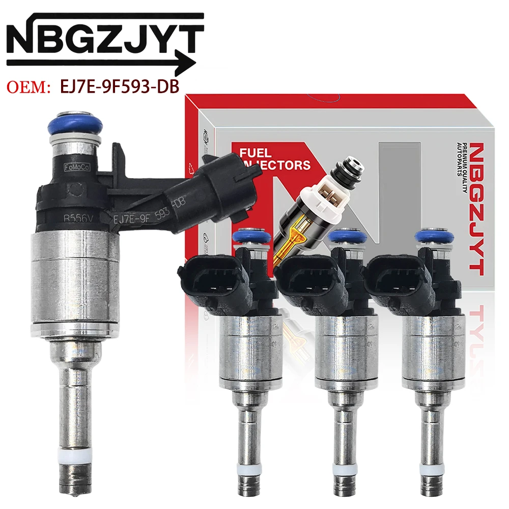 4PCS 0261500367 EJ7E-9F593-DB EJ7Z9F593A Nuevo Inyector de Combustible Compatible con Ford Mustang Focus Explorer Lincoln MKC