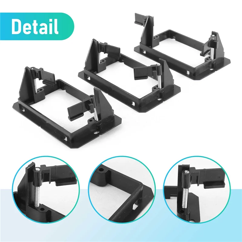 AS95-12 قطعة دعامة تثبيت لوحة الحائط ذات الجهد المنخفض (عصابة واحدة (عصابة واحدة) - أسود