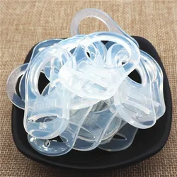 Chenkai 200pcs Transparent Silicone Baby Pacifier Mam Adapter O Rings NUK Dummy Adaptor Rings DIY Toy Accessories BPA Free