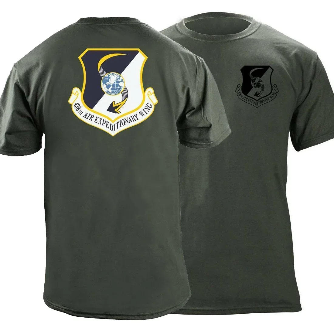 438th Air Expeditionary Wing Veteran Patch T-Shirt 100% Cotton O-Neck Summer Short Sleeve Casual Mens T-shirt Size S-3XL