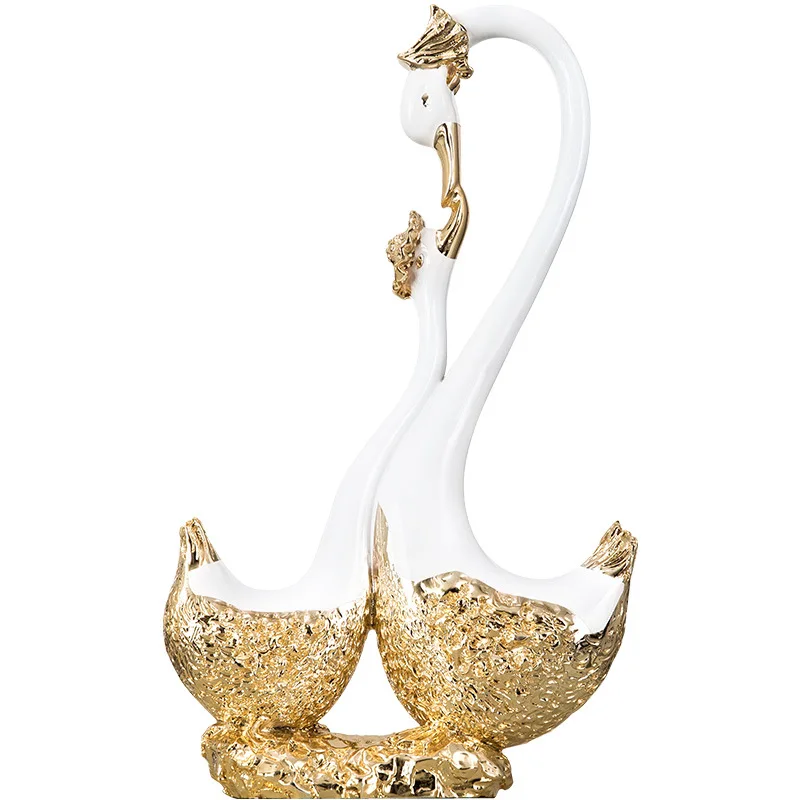 

Swan ornament European creative home living room couple decoration TV cabinet entrance decoration handicrafts
