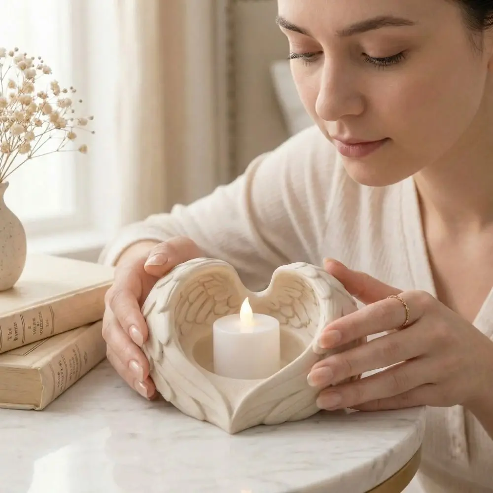 Plastic 3D Printed Wings Candle Holder Stable Decorative Wing Storage Box Candlestand Artistic Jewelry Display Plate