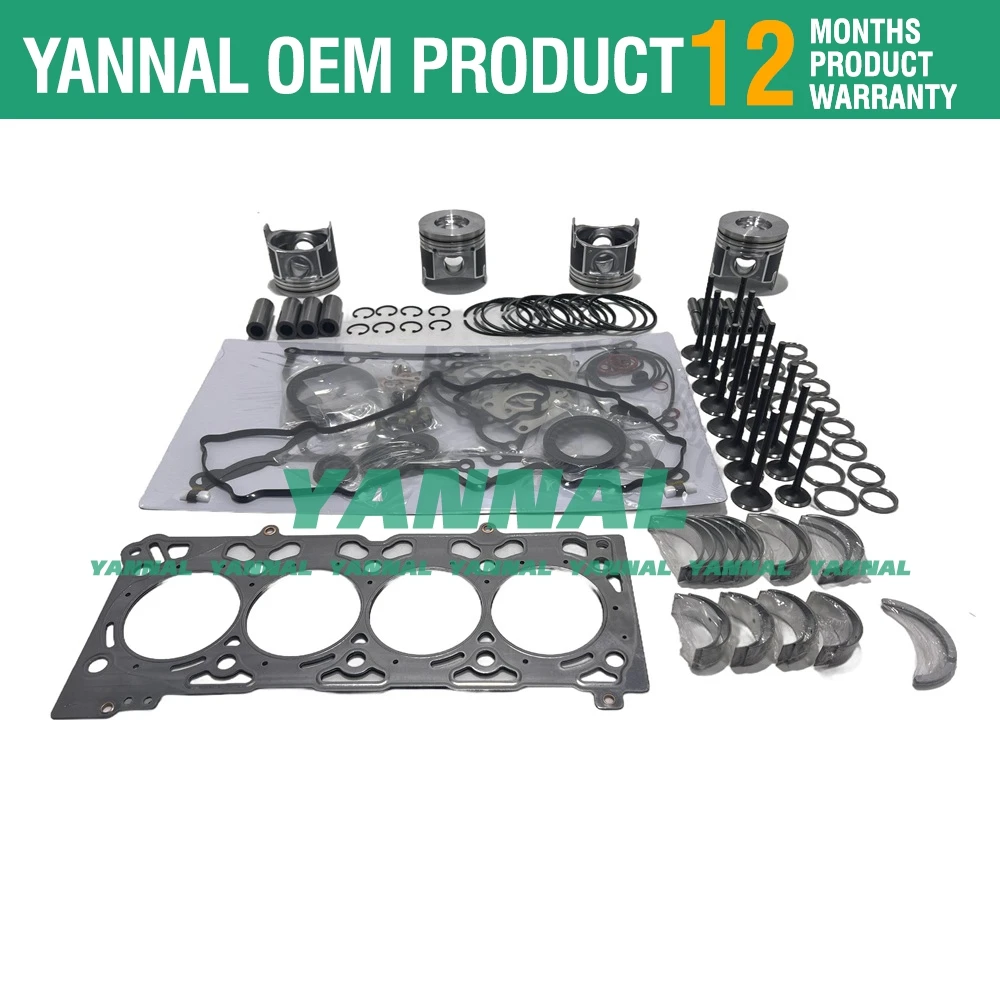 V2607 V2607T For Kubota Engine Overhaul Rebuild Kit Gasket Bearing Piston Ring