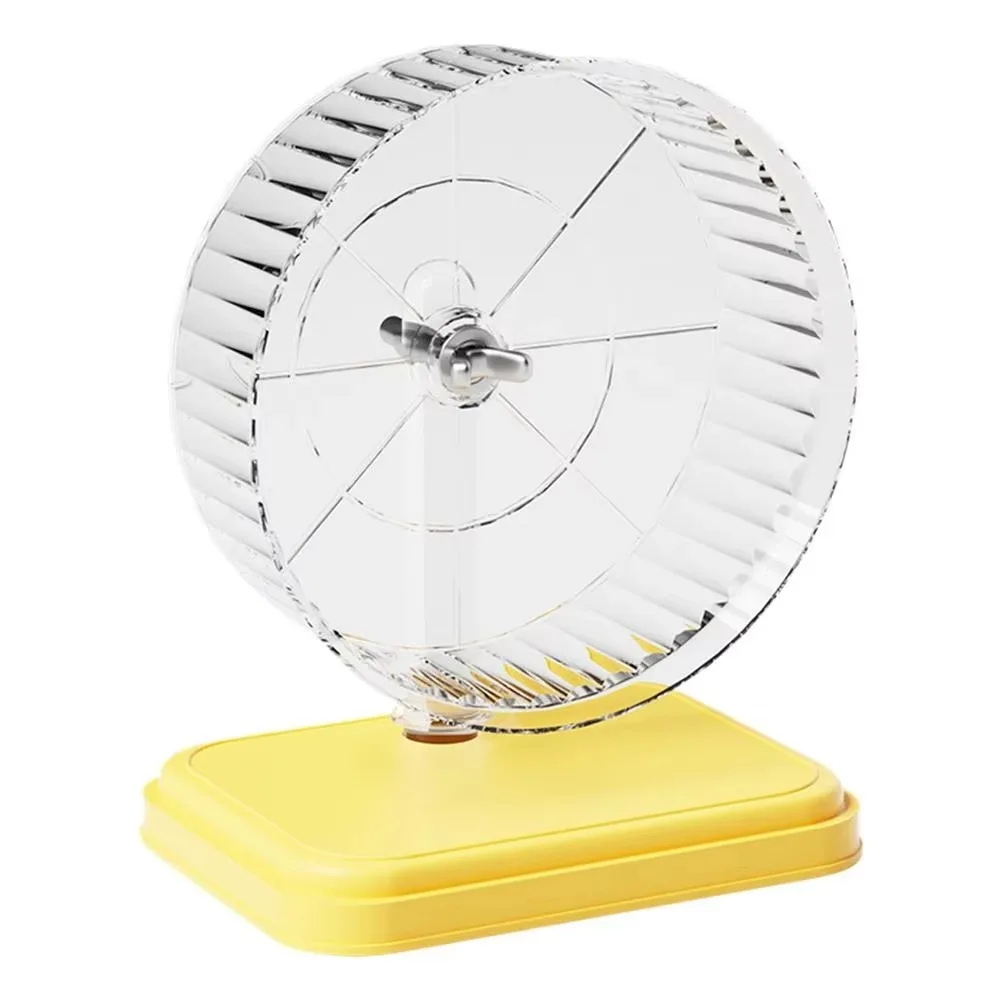 Silent Bracket Hamster Running Wheels Roller 17cm Chinchilla Exercise Wheel Double-Bearing Clear Small Pet Jogging Wheel