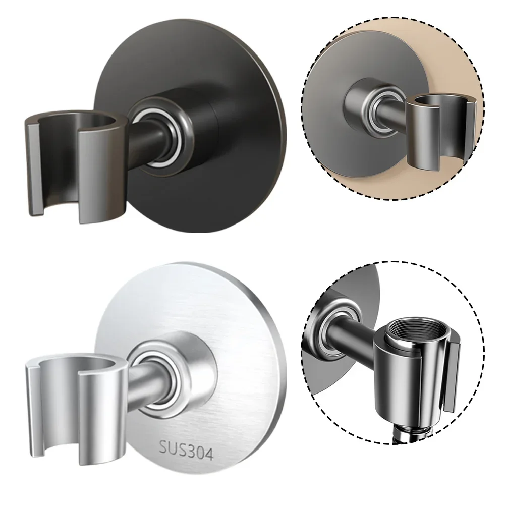 Easy Installation Bathroom Shower Fixed Shower Head Hanger Black Color Option High-quality Stainless Steel For Most Shower Heads