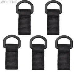 Ceinture de sangle en nylon Molle DulMultifunction, mousqueton à anneau en D, ruban magique, porte-clés, crochet de sac à dos, structure Molle, 1 pièce, 3 pièces, 5 pièces