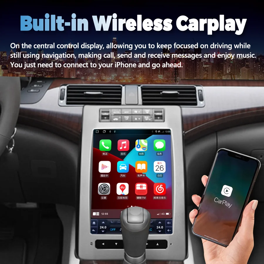10.4inch Android Auto Navigation For Honda Acura RL 2004-2012 Stereo Car Radio Multimedia Video Player DSP Carplay GPS Head Unit