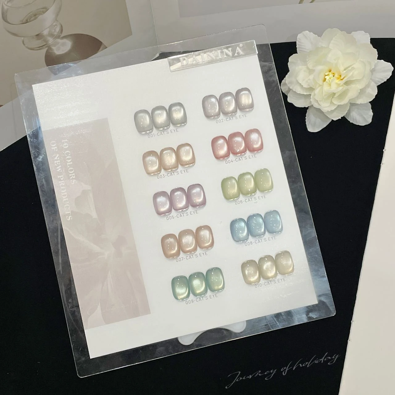 

10Pcs 15ml Glass Bead Cat Eye Nail Gel Polish Flash White Moonlight Nude Pink Color Magnetic Nail Polish Gel varnishes for Nails