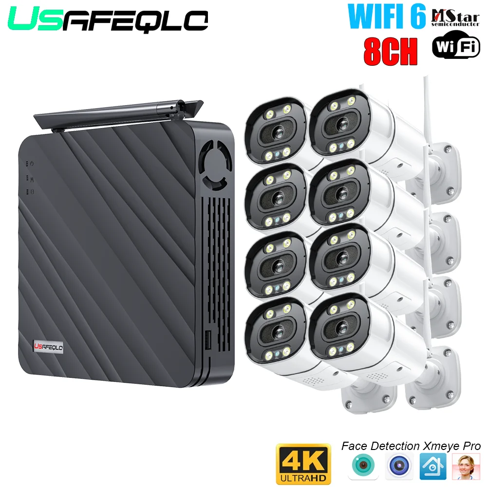 

2K 5MP 3MP Full HD 8CH Wireless NVR Security WIFI IP Camera System Kit Outdoor Surveillance CCTV Audio Video Recorder