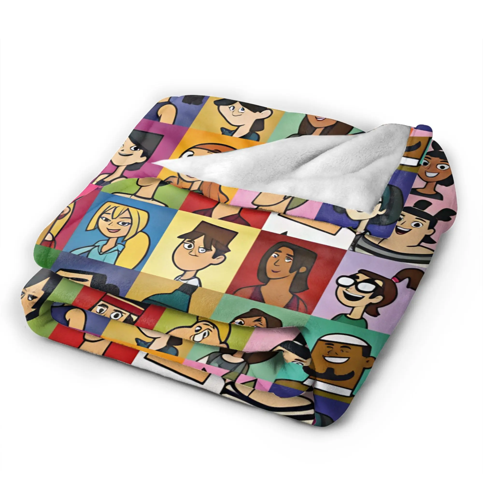 Totals Dramas Characters Soft Blanket For Living Room  Funny Throw Blanket Winter Travel Car Flannel Bedspread
