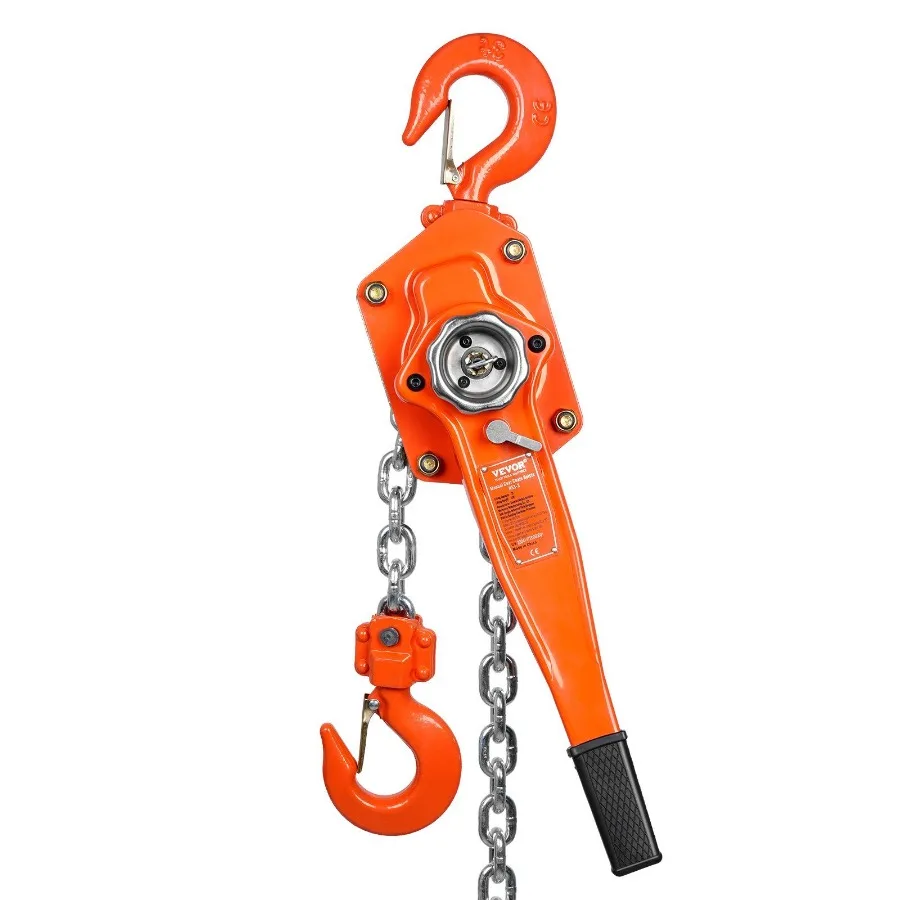

Manual Lever Chain Hoist 3 Ton 6600 lbs Capacity 10 FT Come Along G80 Galvanized Carbon Steel with Weston DoublePawl Brake Aut
