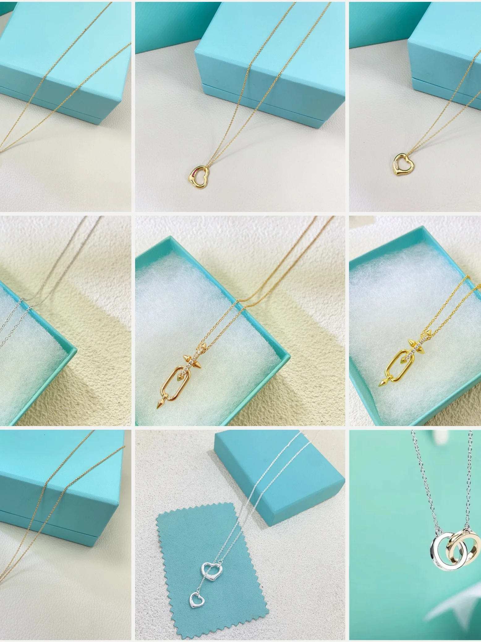 astrasse-hollow-heart-necklace-double-ring-interlocking-versatile-high-end-sensation-rivet-clavicle-chain-fashion-jewelry
