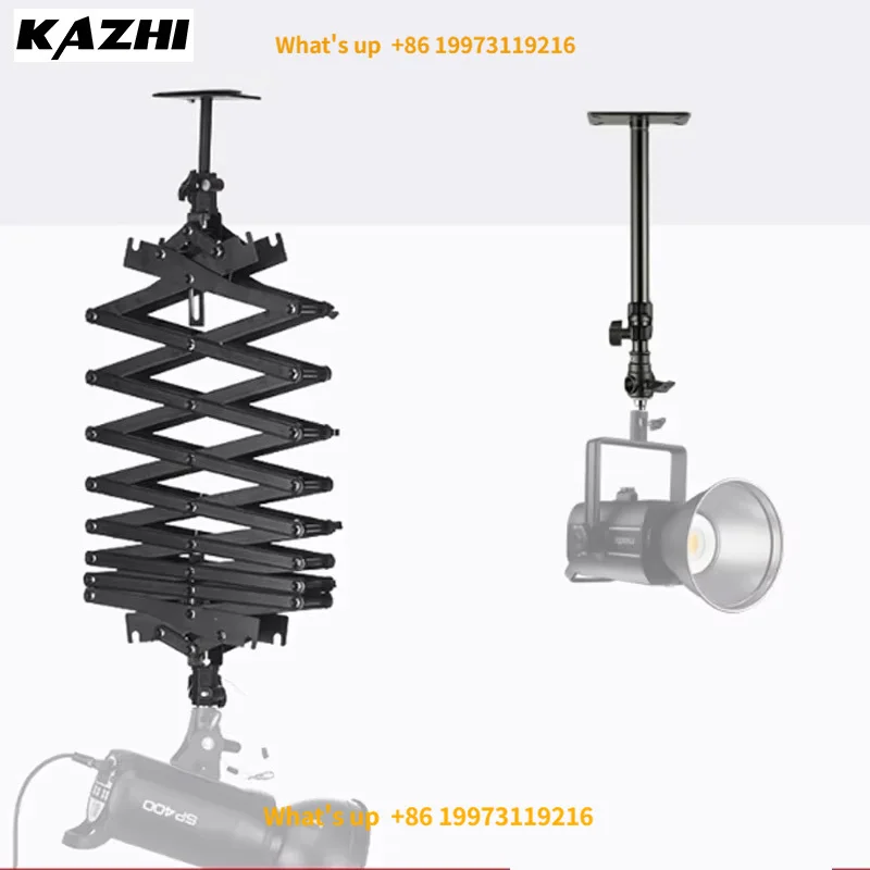 2026 KAZHI 13 Feet Aluminum Alloy Photography Pantograph Ceiling Rail System Complete Kit for Studio Video Lighting (Model THDG-