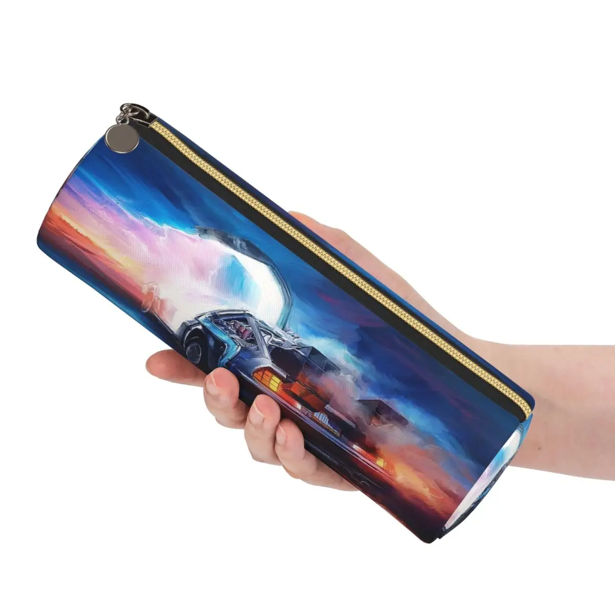 Back To The Future Delorean Time Machine Pencil Cases Pencil Pouch Cylinder Pen Box Pencil Bag for Boy Girl Gifts