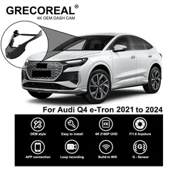 GRECOREAL 4K Dash Cam Front and Rear WiFi Dual Camera Dashcam APP Control Easy Install Plug Play Compatible with Audi Q4 e-tron