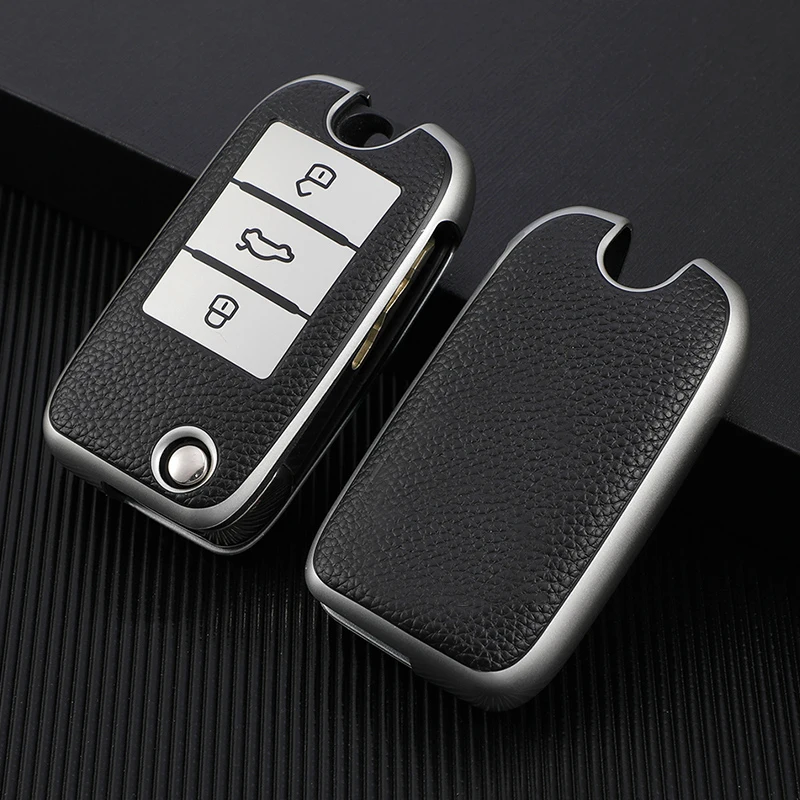 Penutup Casing Kunci Flip Mobil Kulit TPU untuk Roewe RX5 MG3 MG5 MG6 MG7 MG ZS GT GS 350 360 750 Aksesori Pelindung Cangkang Tas