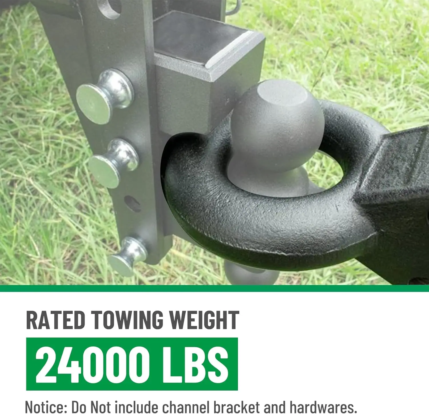 ピントルヒッチルネットリング、内径3インチ、牽引荷重24000ポンド、ヘビーデューティー鍛造鋼