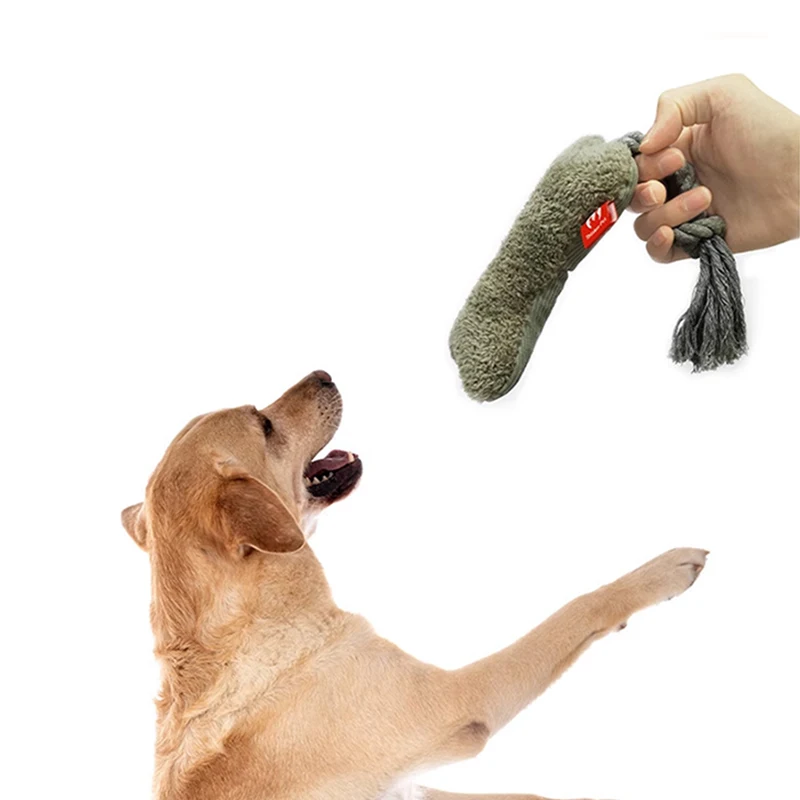 

Bone Plush Toy for Dog Pets Dogs Chew Toys Animal Squeeze Squeaky Sound Bite Resistant Training Interactive Toy For Dogs Pet