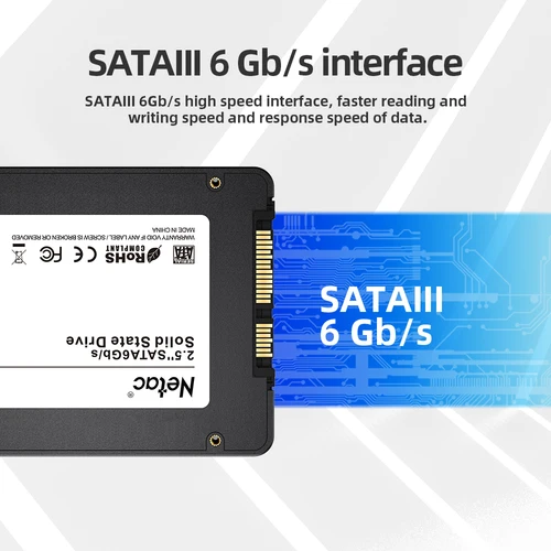 Imagen 2 del producto Netac SATA3 SSD 2,5 ''2tb 1tb HD disco duro SATA HDD 512gb 256gb 128gb 480gb 960gb disco duro interno de estado sólido para ordenador portátil