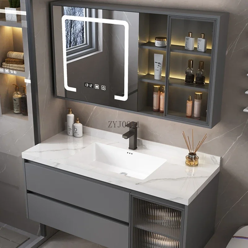 Badezimmer Lagerung Küche Schrank Waschbecken Spind Eitelkeit Waschbecken Spiegel Multifunktions Home Möbel Schublade Handtuch Basis Gabinete