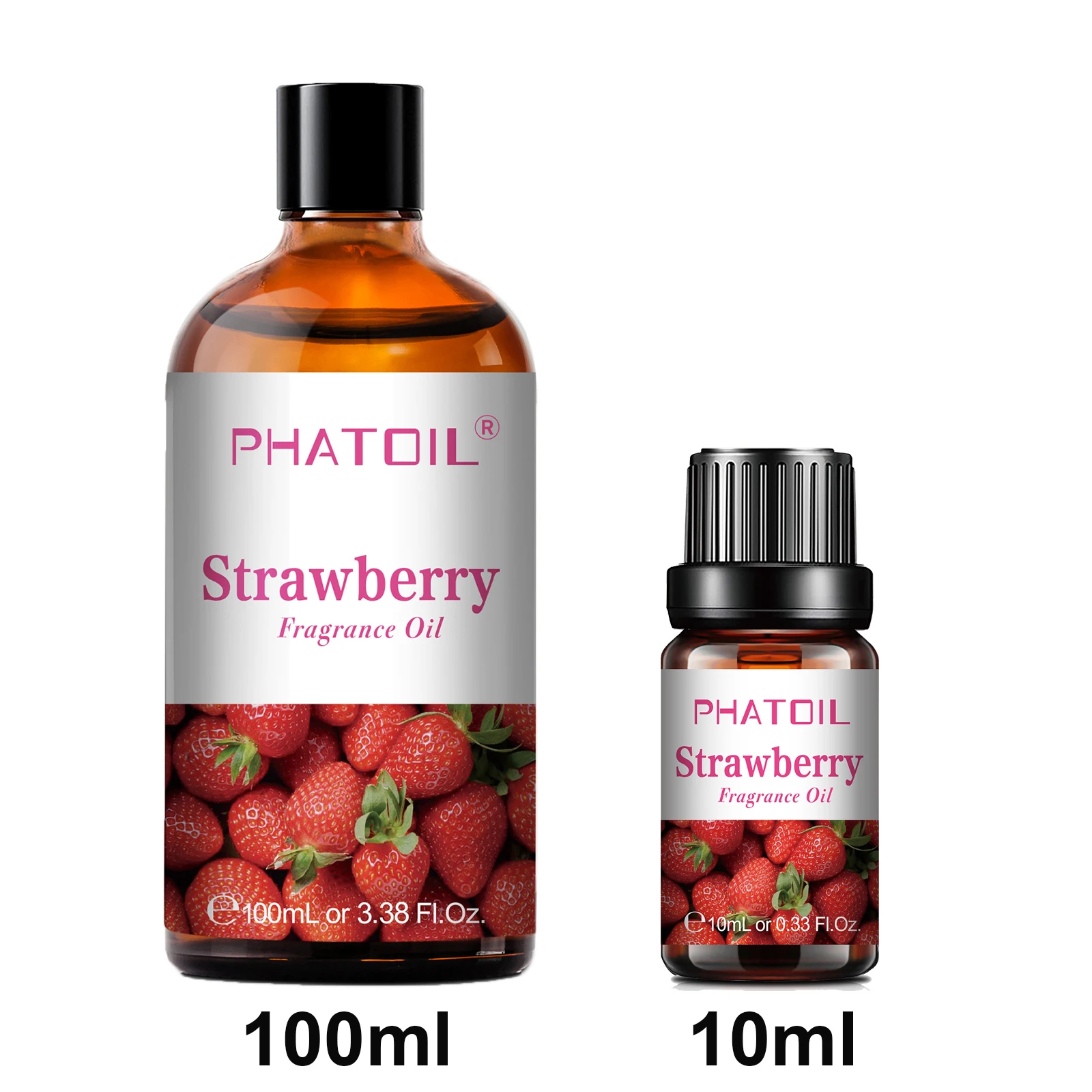 Aceite aromático PHATOIL de 10ml/100ml para Perfume DIY, humidificador, difusor, aceites aromáticos de fresa, cereza, limón, Mango, sandía, guayaba