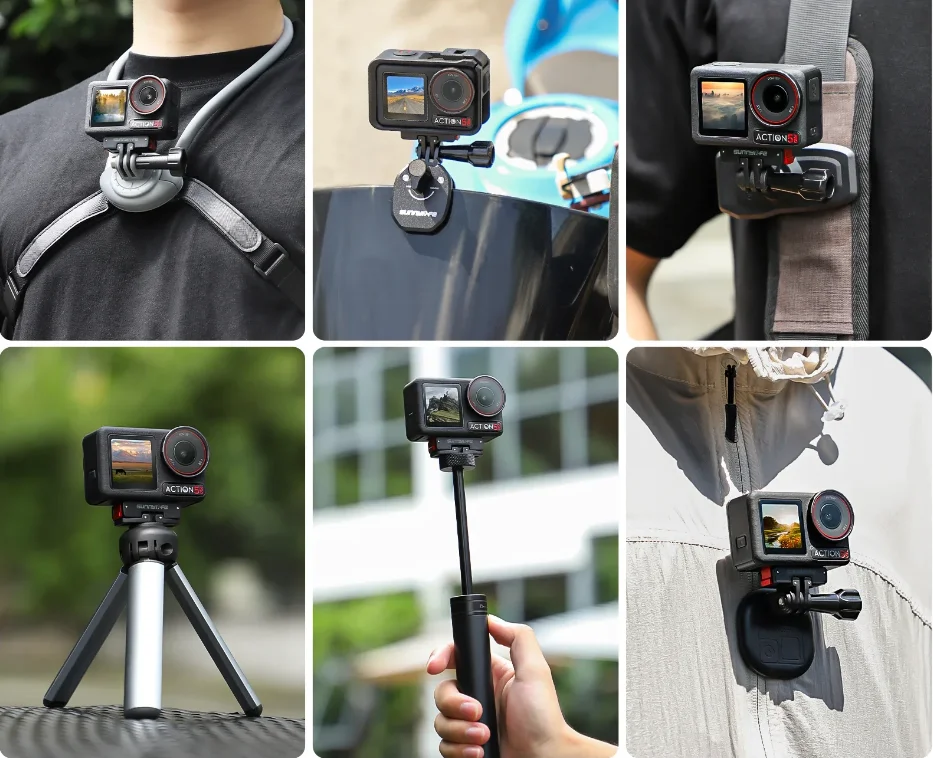 Sunnylife Magnetic Adapter For DJI Osmo Action 5 PRO 4/3/2 Foldable Quick-release Plate for Osmo 360 Camera Expansion Accessor - Image 6