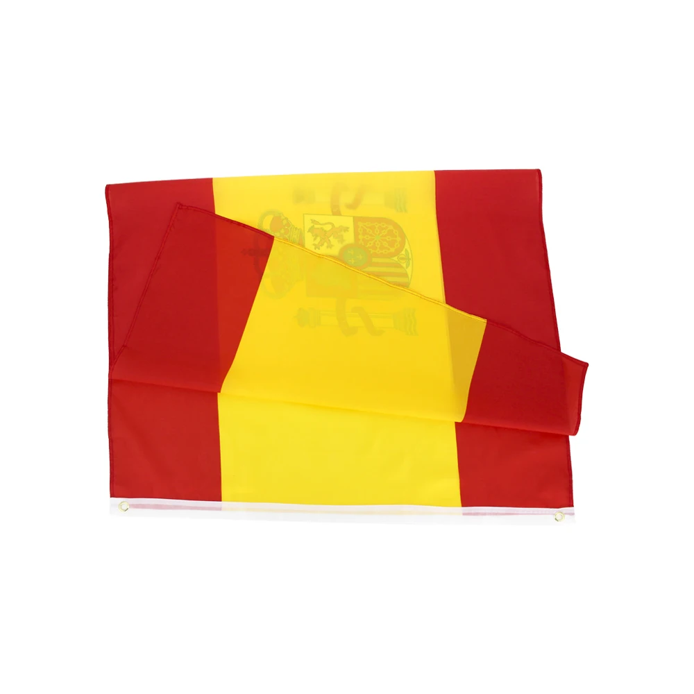 LeaFLAG 90x150cm high quality polyester hanging Spanish Flag For Decoration