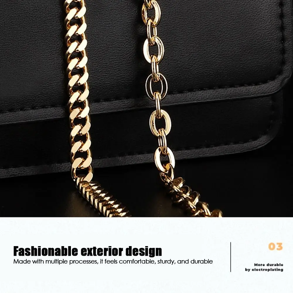 40/60/90cm Metall kette Umhängetasche Riemen Handtasche Griffe DIY Geldbörse Ersatz lange Perlenkette Umhängetasche Gurte Ketten gürtel – Detail 8