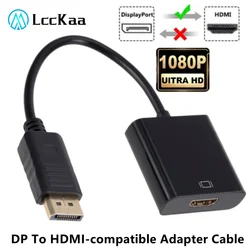 DP to HDMI-compatible Cable Adapter DP Male to HDMI Female For HP/DELL Laptop PC Display Port to 1080P HDMI Adapter Converter