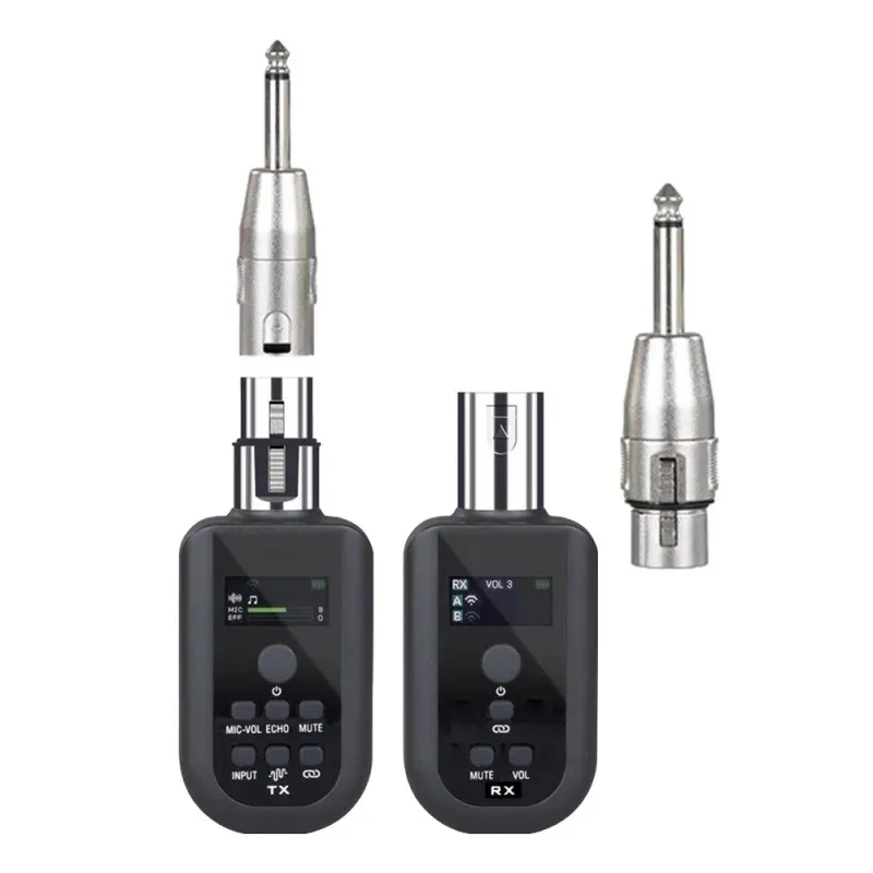 SL-100 Microphone Wireless Xlr Transmitter Receiver UHF Wireless Mic System for Audio Mixer Electric Guitar Bass Noise Reduction